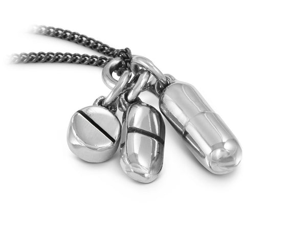 Pills Necklace in Silver by Lost Apostle